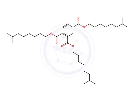 Chemical structure of 1,2,4-Benzenetricarboxylic Acid 1,2,4-tris(7-Methyloctyl) Ester