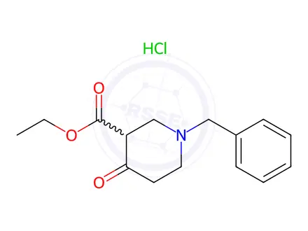 Chemical structure of Ethyl 1-Benzyl-4-oxo-3-piperidinecarboxylate Hydrochloride Hydrate
