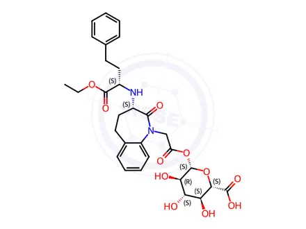 Chemical structure of Benazepril Acyl-Beta-D-glucuronide