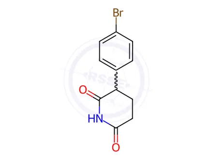 Chemical structure of 3-(4-Bromophenyl)piperidine-2,6-dione
