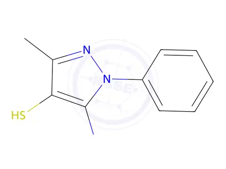 Chemical structure of 5-Amino-3-methyl-1-phenylpyrazole-4-thiol