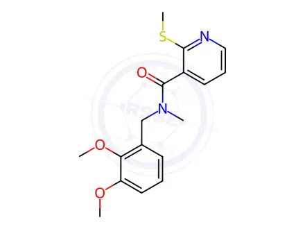 Chemical structure of N-(2,3-Dimethoxybenzyl)-N-methyl-2-(methylthio)nicotinamide