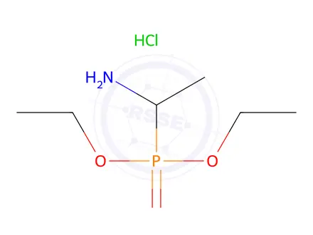 Chemical structure of Diethyl (R)-(1-aminoethyl)phosphonate hydrochloride