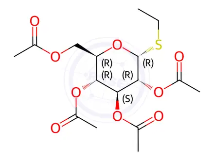 Chemical structure of Ethyl 2,3,4,6-Tetra-O-acetyl-β-D-thioglucopyranoside