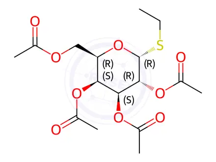 Chemical structure of Ethyl 2,3,4,6-Tetra-O-acetyl-α-D-thiogalactopyranoside