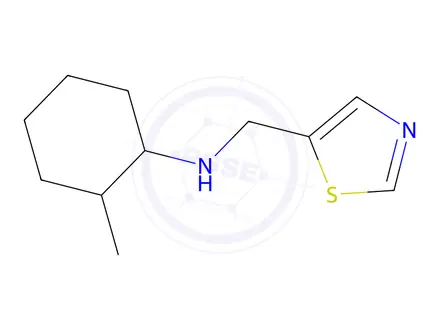 Chemical structure of 2-Methyl-N-(thiazol-5-ylmethyl)cyclohexan-1-amine