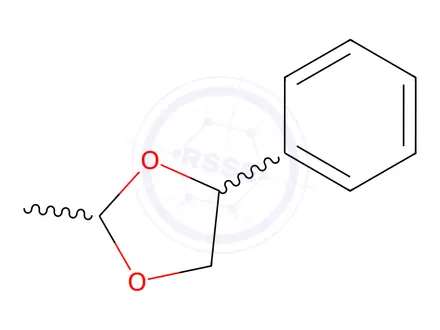 Chemical structure of 2-methyl-4-phenyl-1,3-dioxolane