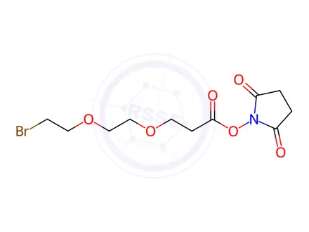 Chemical structure of Bromo-PEG2-NHS ester