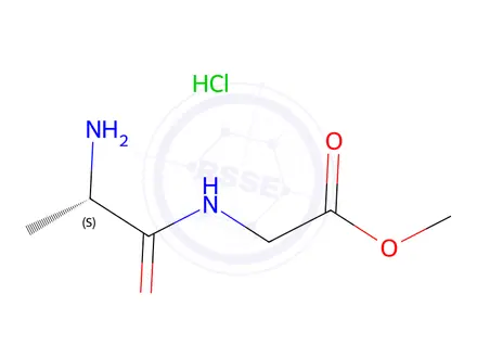 Chemical structure of Methyl L-alanylglycinate hydrochloride