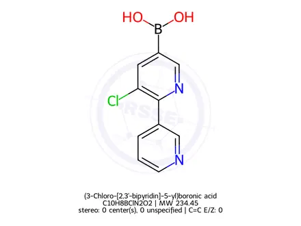 Chemical structure of (3-Chloro-[2,3'-bipyridin]-5-yl)boronic acid