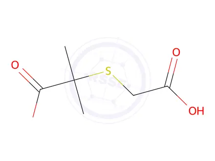 Chemical structure of 2-[(carboxymethyl)sulfanyl]-2-methylpropanoic acid