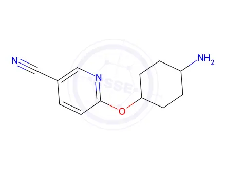 Chemical structure of 6-((4-Aminocyclohexyl)oxy)nicotinonitrile