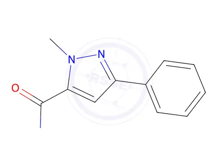 Chemical structure of 1-Methyl-3-phenyl-1H-pyrazole-5-carboxamide