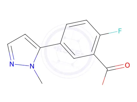 Chemical structure of 2-fluoro-5-(1-methyl-1H-pyrazol-5-yl)benzoic acid