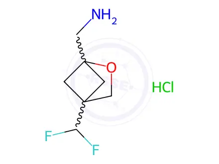 Chemical structure of (4-(Difluoromethyl)-2-oxabicyclo[2.1.1]hexan-1-yl)methanamine hydrochloride