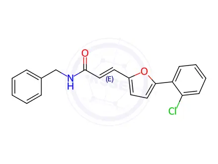Chemical structure of N-Benzyl-3-(5-(2-chlorophenyl)furan-2-yl)acrylamide