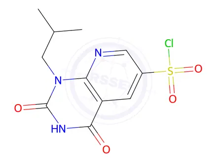 Chemical structure of 1-Isobutyl-2,4-dioxo-1,2,3,4-tetrahydropyrido[2,3-d]pyrimidine-6-sulfonyl chloride