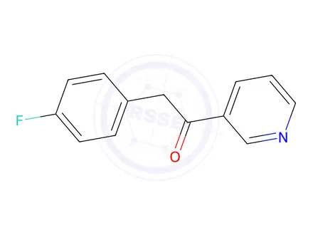 Chemical structure of 2-(4-Fluorophenyl)-1-(pyridin-3-yl)ethan-1-one