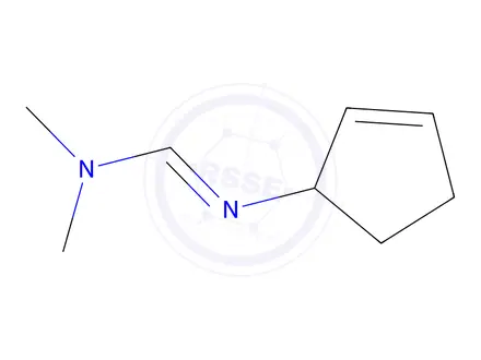 Chemical structure of Methanimidamide, N-2-cyclopenten-1-yl-N,N-dimethyl-, (Z)-(9CI)