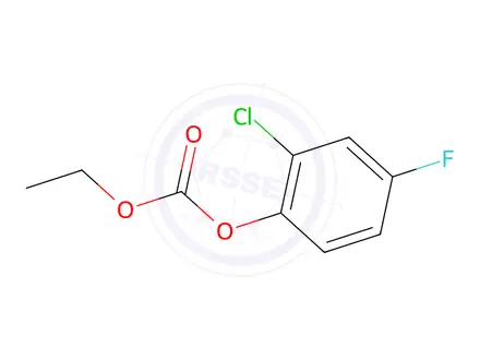 Chemical structure of Carbonic acid, 2-chloro-4-fluorophenyl ethyl ester