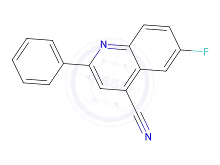 Chemical structure of 6-Fluoro-2-phenylquinoline-4-carbonitrile