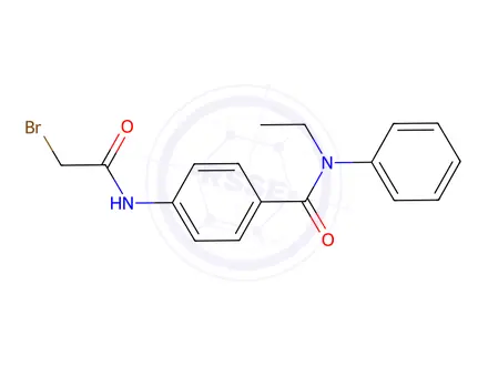 Chemical structure of 4-[(2-Bromoacetyl)amino]-N-ethyl-N-phenylbenzamide