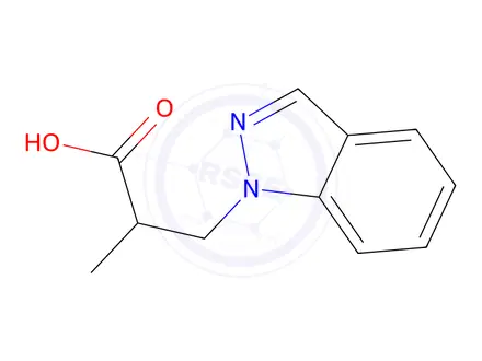 Chemical structure of 3-(1H-indazol-1-yl)-2-methylpropanoic acid