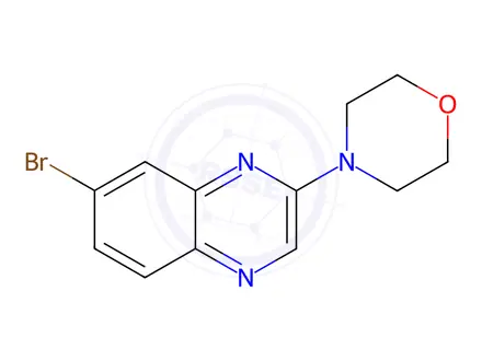 Chemical structure of 4-(7-Bromoquinoxalin-2-yl)morpholine