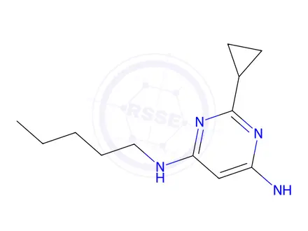 Chemical structure of 2-cyclopropyl-n4-methyl-n6-pentylpyrimidine-4,6-diamine