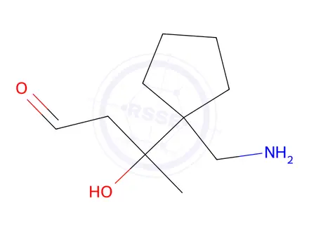Chemical structure of 3-(1-(Aminomethyl)cyclopentyl)-3-hydroxybutanal
