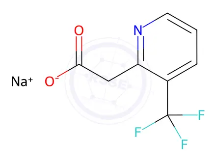 Chemical structure of Sodium 2-(3-(trifluoromethyl)pyridin-2-yl)acetate