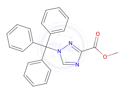 Chemical structure of Methyl 1-trityl-1H-1,2,4-triazole-3-carboxylate