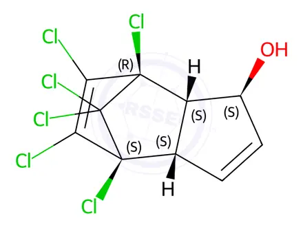 Chemical structure of CHLORDENE-1-HYDROXY