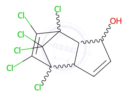 Chemical structure of Chlordene Hydroxide