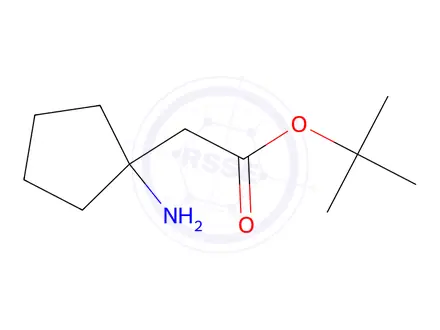 Chemical structure of Tert-butyl 2-(1-aminocyclopentyl)acetate