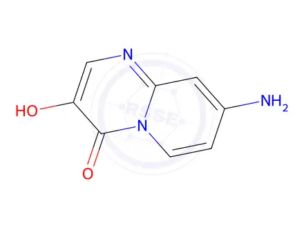 Chemical structure of 8-Amino-3-hydroxy-4H-pyrido[1,2-a]pyrimidin-4-one