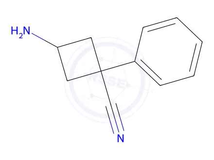 Chemical structure of 3-Amino-1-phenylcyclobutanecarbonitrile