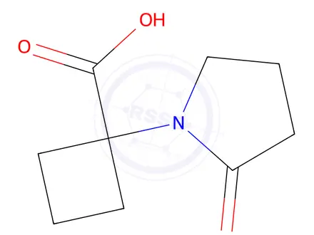 Chemical structure of 1-(2-oxopyrrolidin-1-yl)cyclobutane-1-carboxylic acid