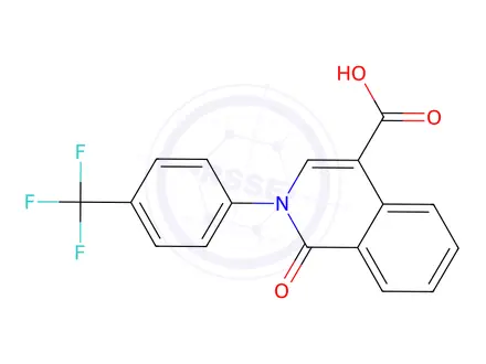 Chemical structure of 1-Oxo-2-(4-(trifluoromethyl)phenyl)-1,2-dihydroisoquinoline-4-carboxylic acid