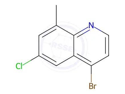 Chemical structure of 4-Bromo-6-chloro-8-methylquinoline