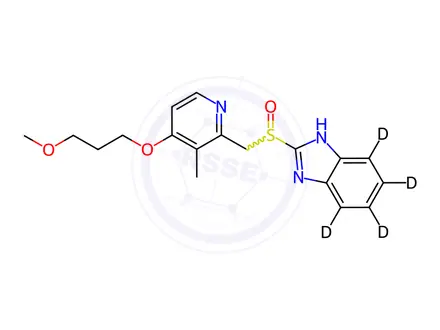 Chemical structure of Rabeprazole-d4