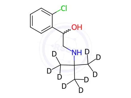 Chemical structure of Tulobuterol-[D9]