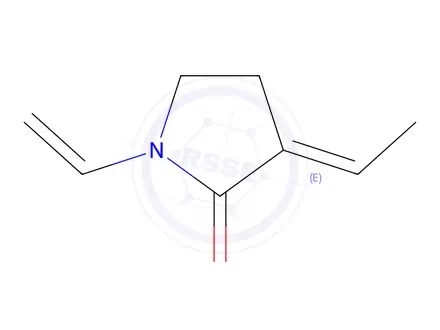Chemical structure of 1-ETHENYL-3-ETHYLIDENE-2-PYRROLIDONE(E-)