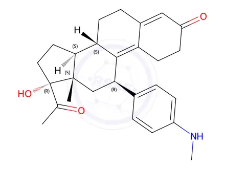 Chemical structure of N-Desmethyl Ulipristal