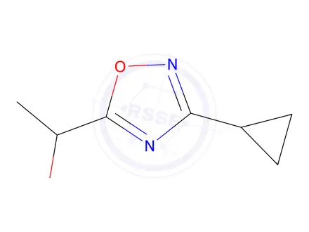 Chemical structure of 1-(3-cyclopropyl-1,2,4-oxadiazol-5-yl)ethan-1-ol