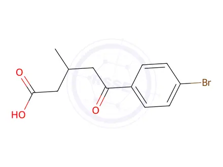 Chemical structure of 5-(4-bromophenyl)-3-methyl-5-oxopentanoic acid