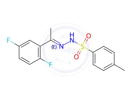 Chemical structure of N'-(1-(2,5-difluorophenyl)ethylidene)-4-methylbenzenesulfonohydrazide