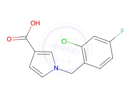 Chemical structure of 1-(2-Chloro-4-fluorobenzyl)-1h-pyrrole-3-carboxylic Acid