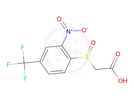 Chemical structure of 2-[[2-Nitro-4-(trifluoromethyl)phenyl]sulfinyl]acetic acid