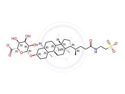 Chemical structure of Taurolithocholic Acid 3-O-Glucuronide Sulfate Disodium